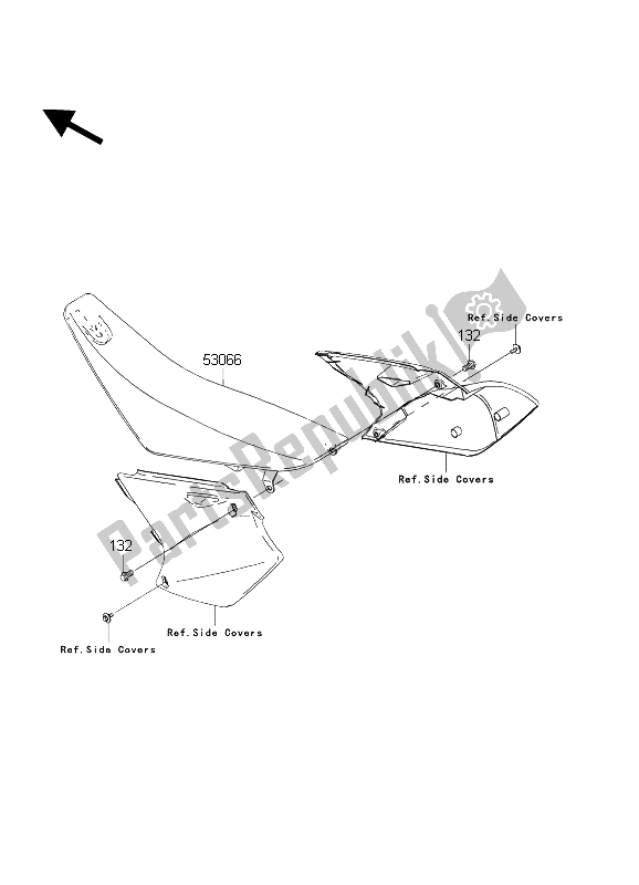 All parts for the Seat of the Kawasaki KX 250F 2004