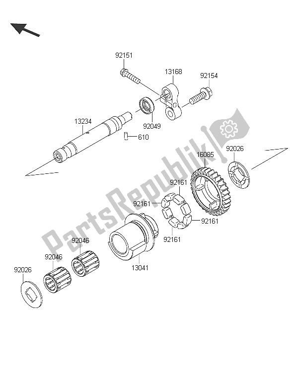 Todas as partes de Balanceador do Kawasaki Z 1000 2016