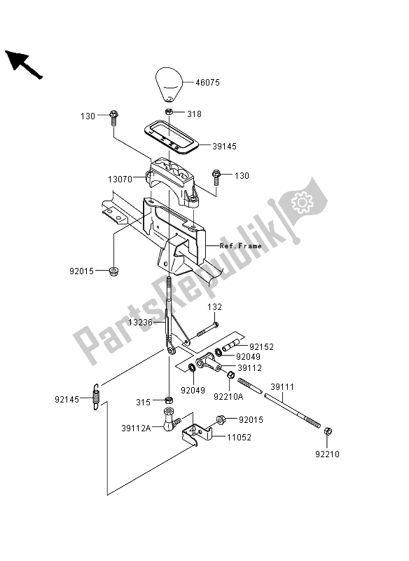 All parts for the Control of the Kawasaki KVF 360 4X4 2011