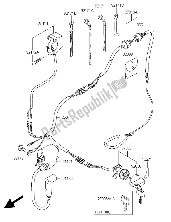 All parts for the Ignition System of the Kawasaki KFX 50 2006