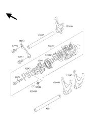 tambour de changement de vitesse et fourchette de changement de vitesse