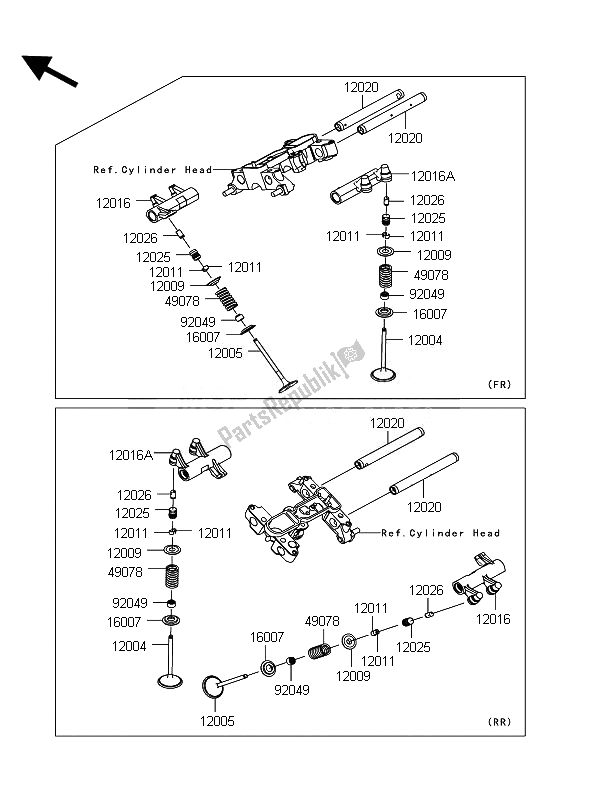 All parts for the Valve of the Kawasaki VN 1700 Classic Tourer ABS 2011