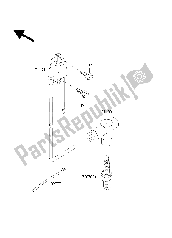 All parts for the Ignition System of the Kawasaki KDX 200 2003
