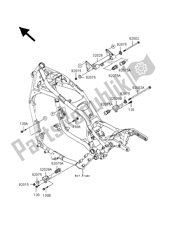 Todas las partes para Accesorios De Marco de Kawasaki VN 1500 Classic Tourer 1999