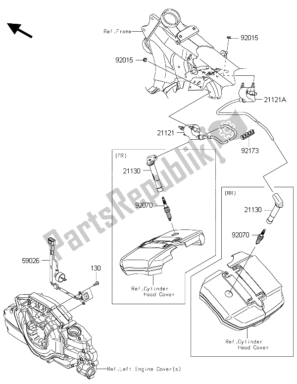 All parts for the Ignition System of the Kawasaki Vulcan 1700 Voyager ABS 2015