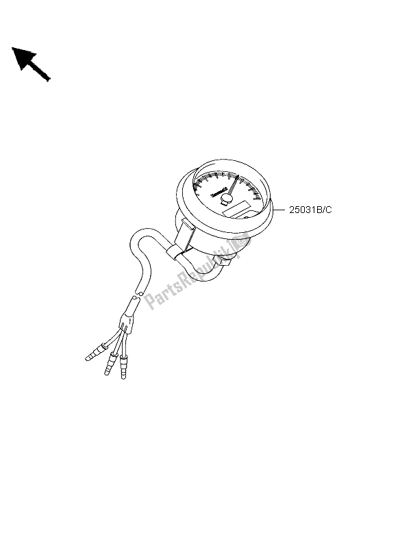 All parts for the Meter of the Kawasaki KVF 360 4X4 2003