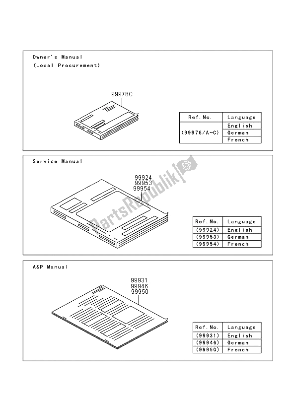 All parts for the Manual of the Kawasaki KVF 360 2009