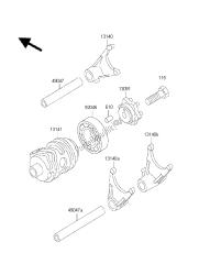 tambour de changement de vitesse et fourchette de changement de vitesse