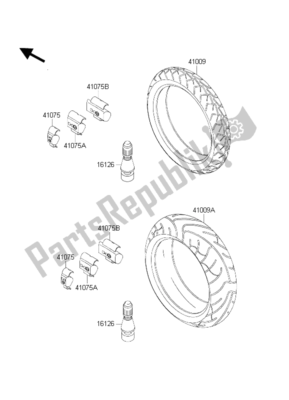 All parts for the Tires of the Kawasaki ZRX 1200 2004