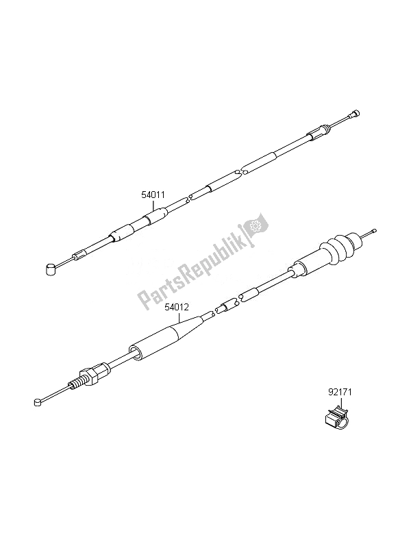 Toutes les pièces pour le Câbles du Kawasaki KX 125 2007