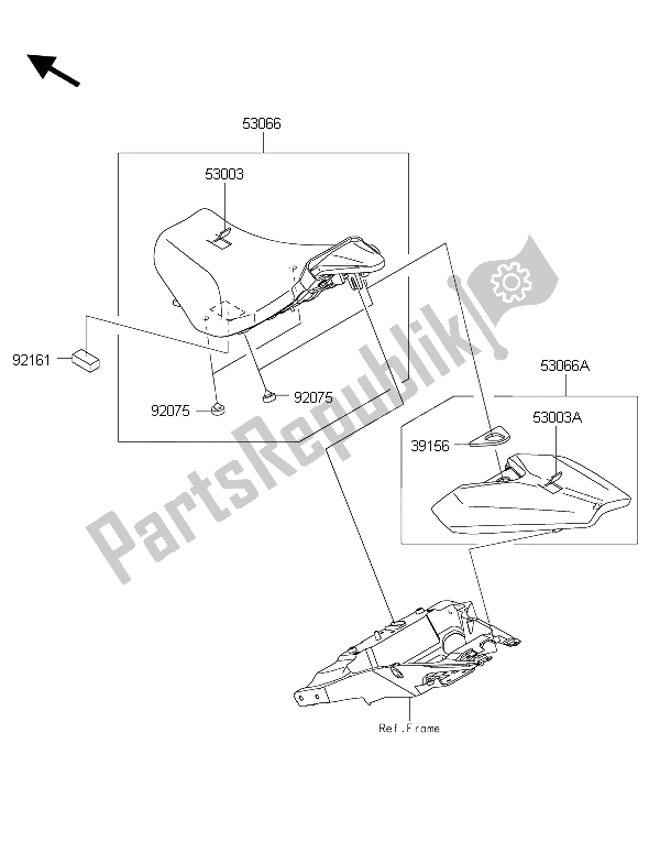 Tutte le parti per il Posto A Sedere del Kawasaki Z 1000 ABS 2015