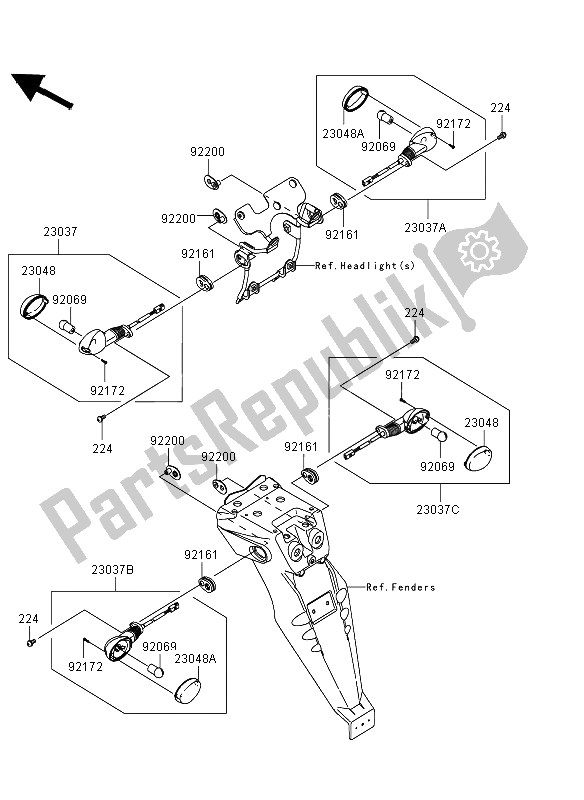 Todas las partes para Señales De Giro de Kawasaki KLX 250 2013