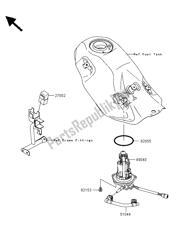Tutte le parti per il Pompa Di Benzina del Kawasaki D Tracker 125 2013