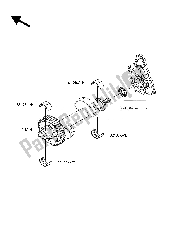 Alle onderdelen voor de Balancer van de Kawasaki ER 6N ABS 650 2010