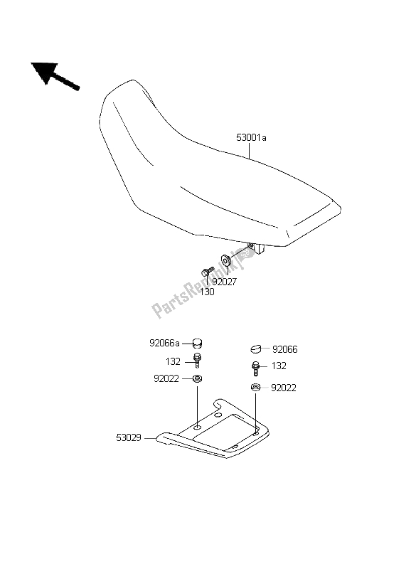 All parts for the Seat of the Kawasaki KLR 650 1995