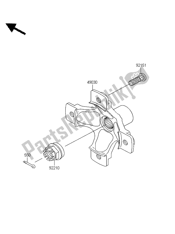 Tutte le parti per il Mozzo Posteriore del Kawasaki KFX 700 KSV 700B6F 2006