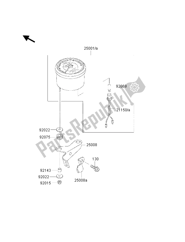 All parts for the Meter of the Kawasaki KLF 300 4X4 2001