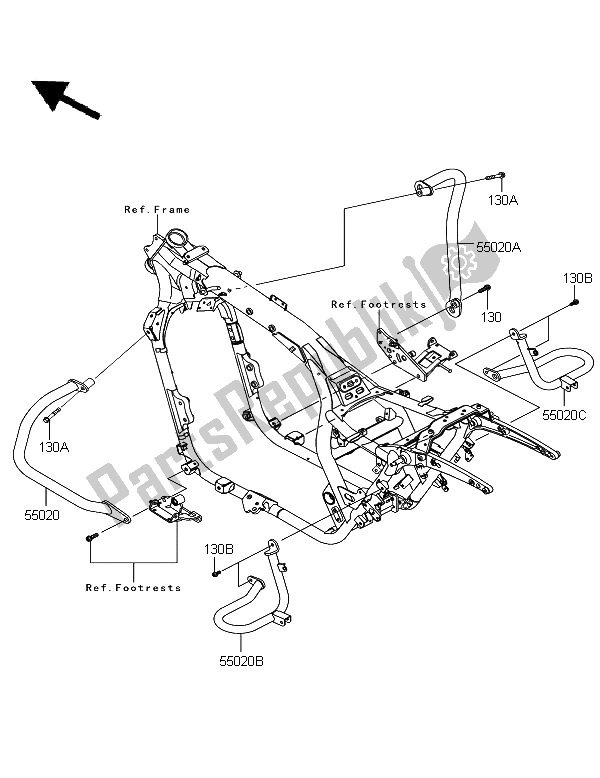 All parts for the Guard of the Kawasaki VN 1700 Voyager Custom ABS 2012