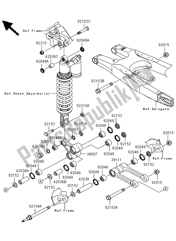 Toutes les pièces pour le Suspension du Kawasaki KLX 450R 2011