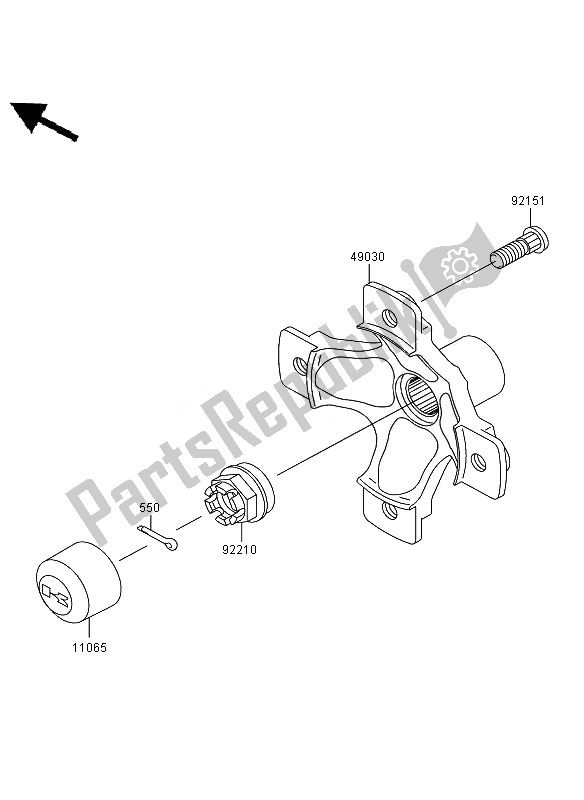 Tutte le parti per il Mozzo Posteriore del Kawasaki KVF 650 4X4 2007