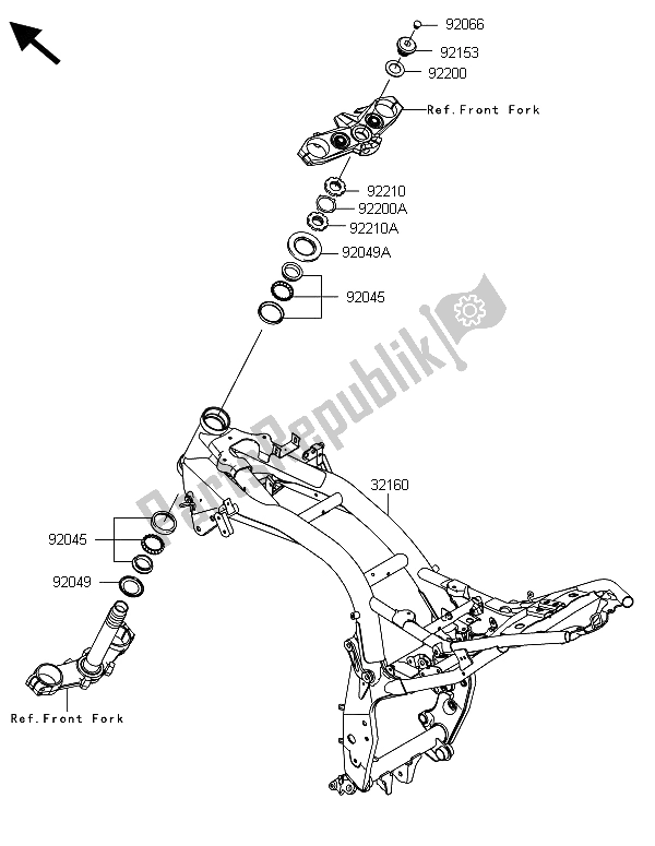 Todas las partes para Marco de Kawasaki Z 800 ABS DDS 2013