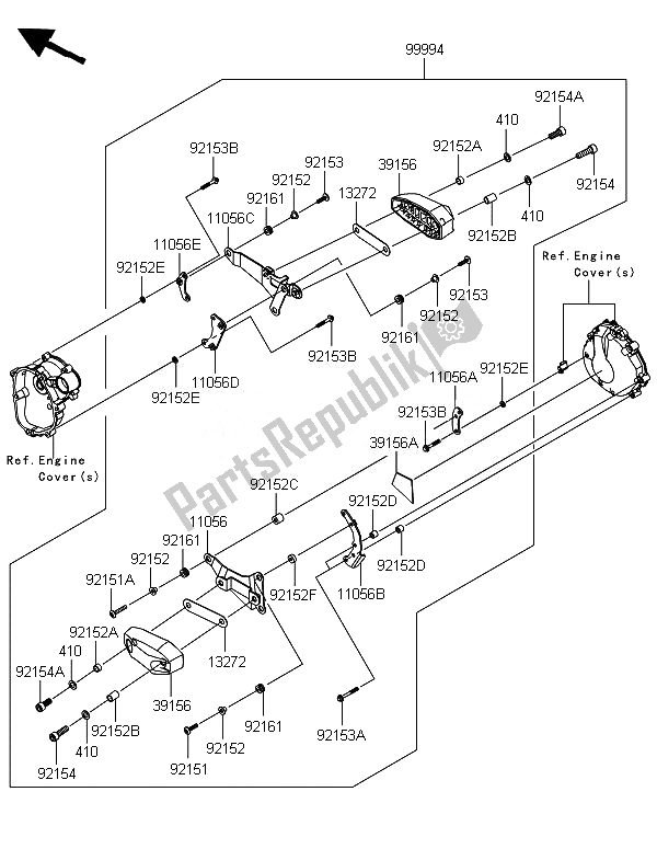 All parts for the Accessory (engine Guard) of the Kawasaki Ninja ZX 6R ABS 600 2014
