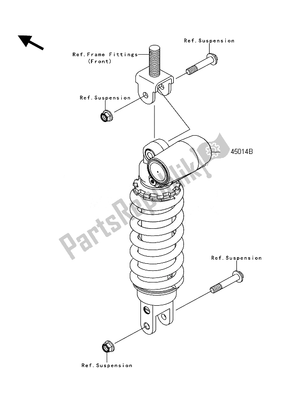 Tutte le parti per il Ammortizzatore del Kawasaki Ninja ZX 6R 600 2010