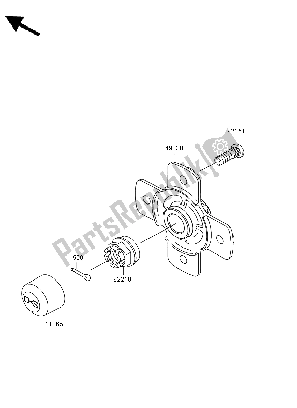 Tutte le parti per il Mozzo Posteriore del Kawasaki KVF 750 4X4 2009