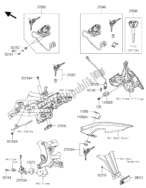 Tutte le parti per il Interruttore Di Accensione del Kawasaki Versys 650 ABS 2015