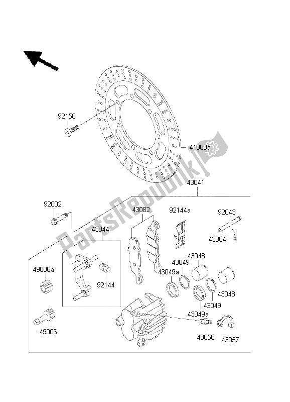 Todas las partes para Freno Frontal de Kawasaki VN 800 Classic 2001