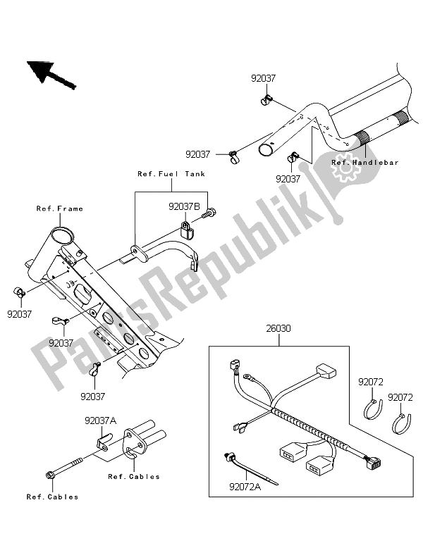 Tutte le parti per il Equipaggiamento Elettrico Del Telaio del Kawasaki KLX 110 2009