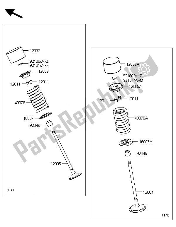 All parts for the Valve(s) of the Kawasaki Ninja ZX 10R 1000 2014