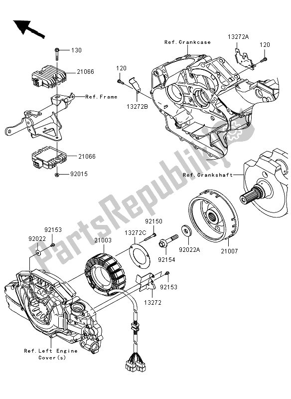 Tutte le parti per il Generatore del Kawasaki VN 1700 Voyager ABS 2012