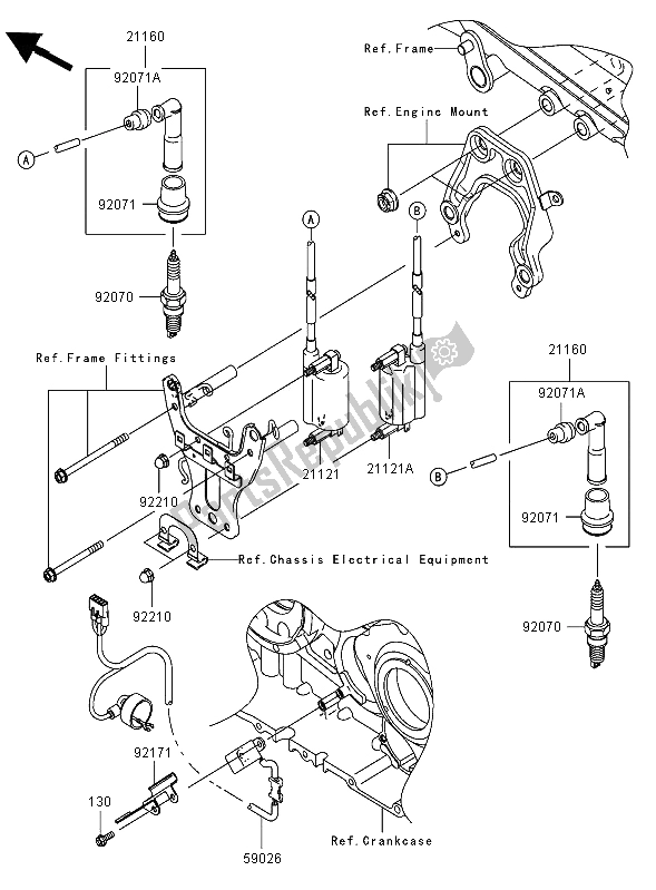 All parts for the Ignition System of the Kawasaki VN 2000 2006