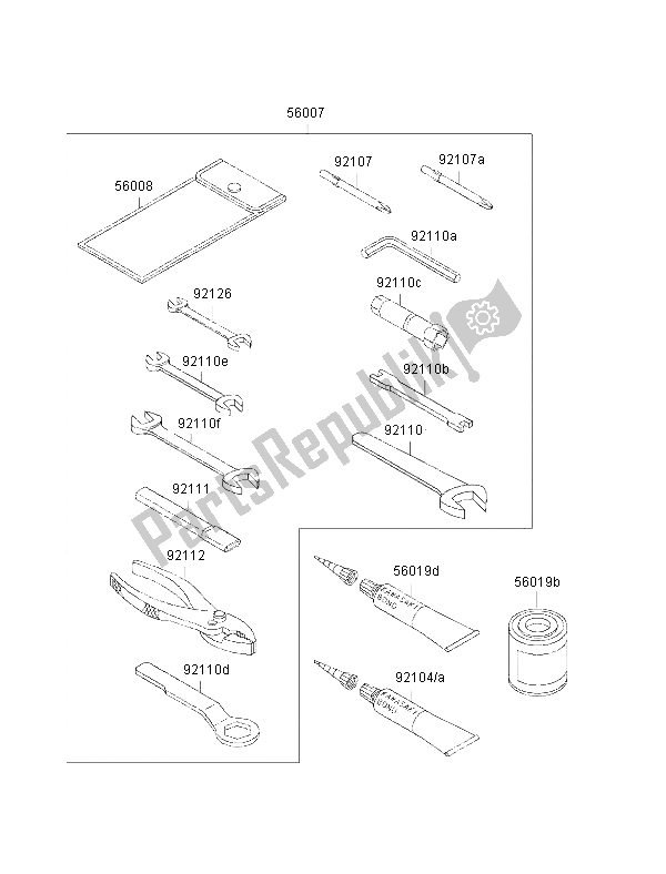 All parts for the Owners Tools of the Kawasaki EN 500 2002