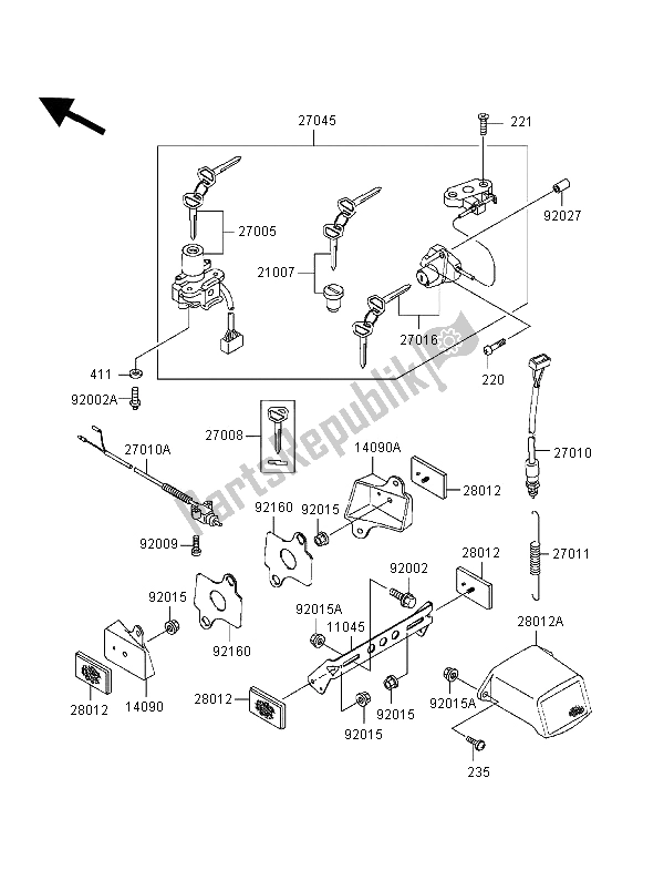 Todas as partes de Chave De Ignição do Kawasaki Ninja ZX 7R 750 1996