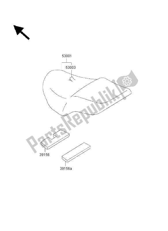 Alle onderdelen voor de Stoel van de Kawasaki ER 500 2003