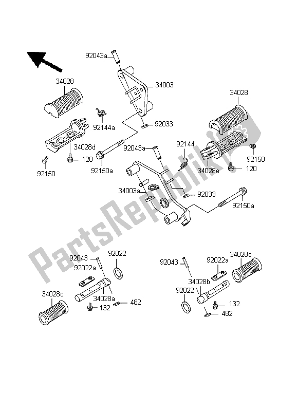 Todas las partes para Reposapiés de Kawasaki VN 800 Classic 1999