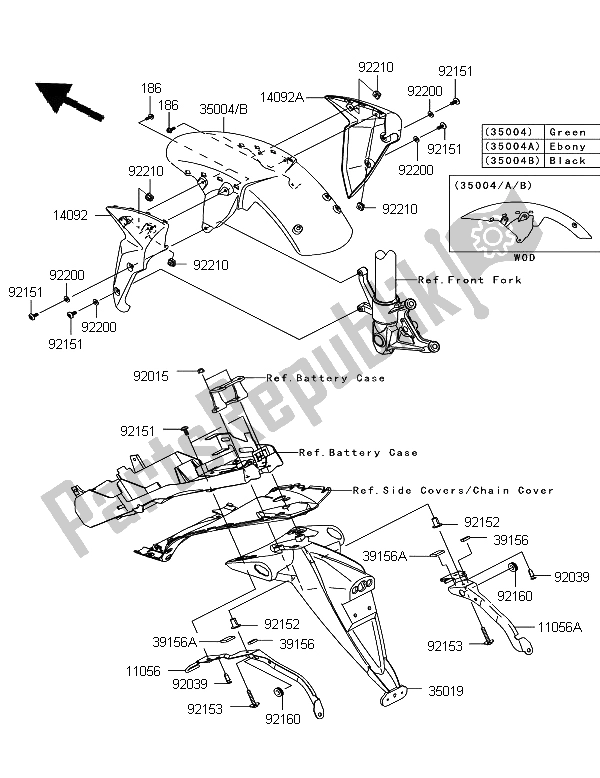 Todas las partes para Defensas de Kawasaki Z 750R ABS 2012