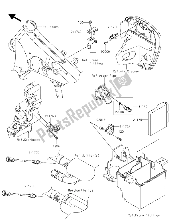 All parts for the Fuel Injection of the Kawasaki Vulcan 900 Classic 2015