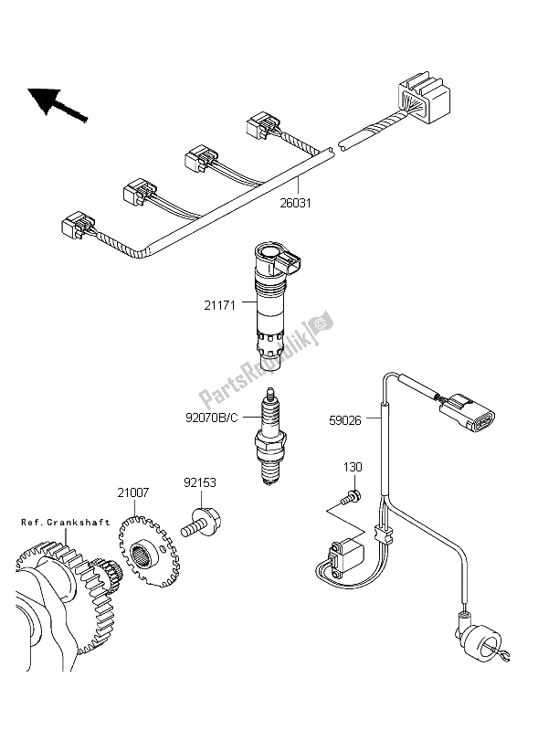 Tutte le parti per il Sistema Di Accensione del Kawasaki Z 750 2004