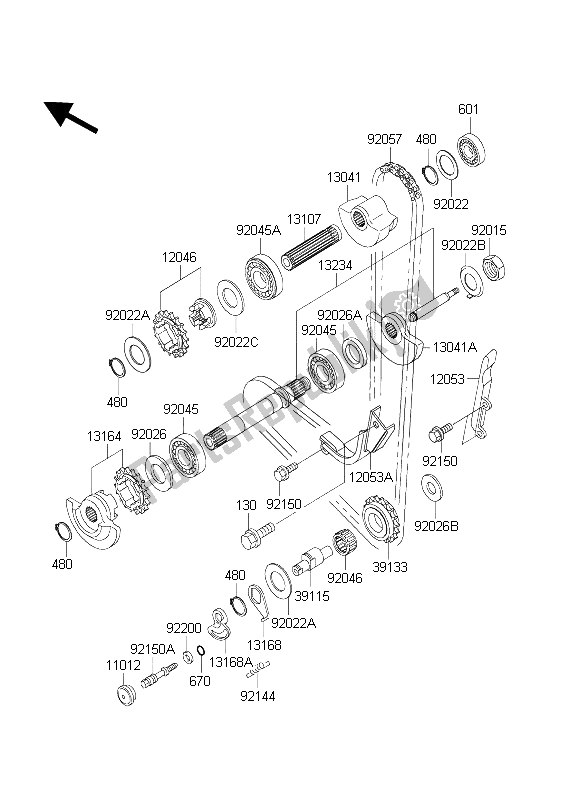 Wszystkie części do Stabilizator Kawasaki KLR 650C 2003