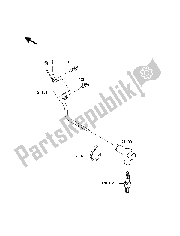 All parts for the Ignition System of the Kawasaki KX 250 2000