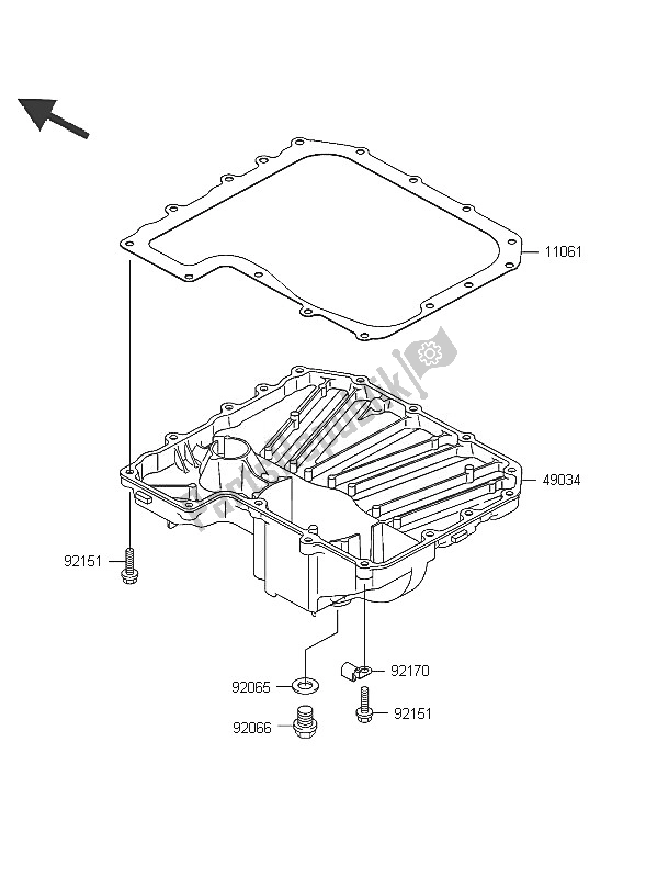 Toutes les pièces pour le Carter D'huile du Kawasaki Z 750 2005