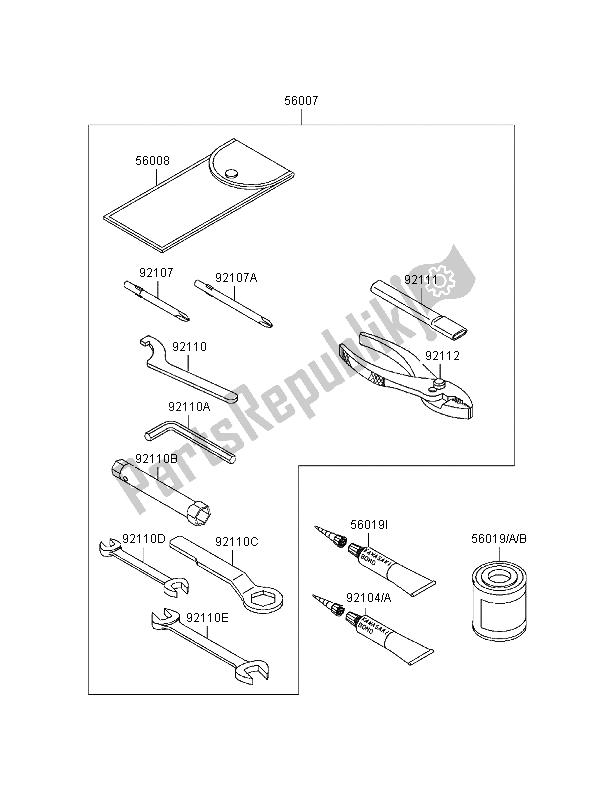 Toutes les pièces pour le Outils Propriétaires du Kawasaki ER 5 500 1997