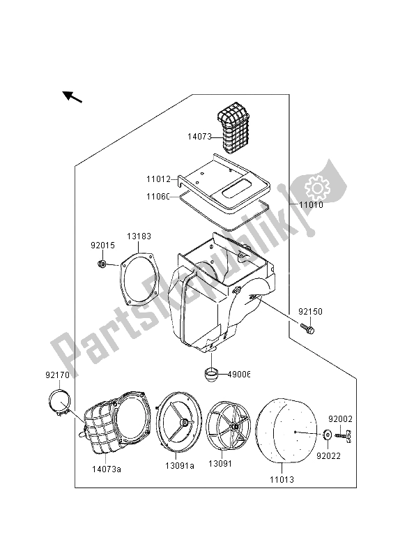 Tutte le parti per il Filtro Dell'aria del Kawasaki KDX 200 1997