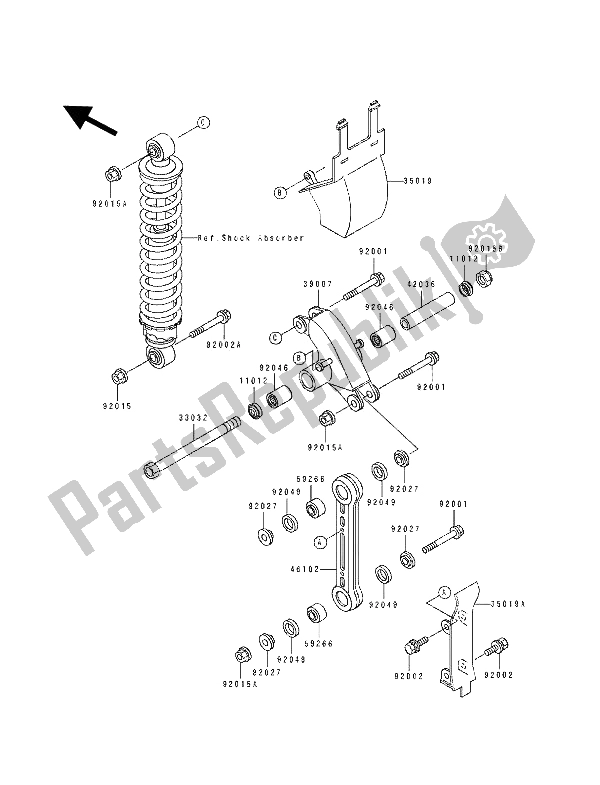 Toutes les pièces pour le Suspension du Kawasaki KX 60 1993