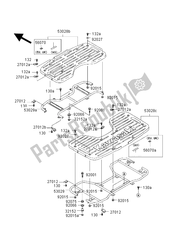 Todas las partes para Portador de Kawasaki KVF 400 4X4 2002