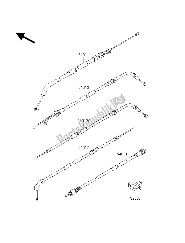 Alle onderdelen voor de Kabels van de Kawasaki ZXR 400 1998
