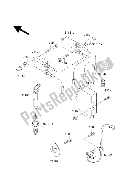 All parts for the Ignition System of the Kawasaki ZZR 600 2003